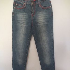 Vintage looking  Lazerjeans size 5, with zippers at ankles.